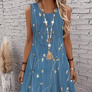 Blue Sleeveless Dress
